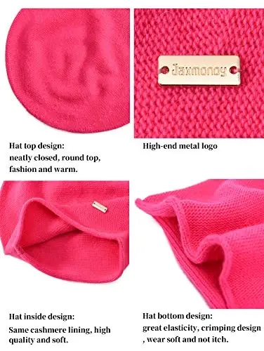 jaxmonoy Slouchy Knit Beanie Hat for Women Winter Soft Warm Ladies Laightweight Slouch Knitted Skull Beanies Cap - 1