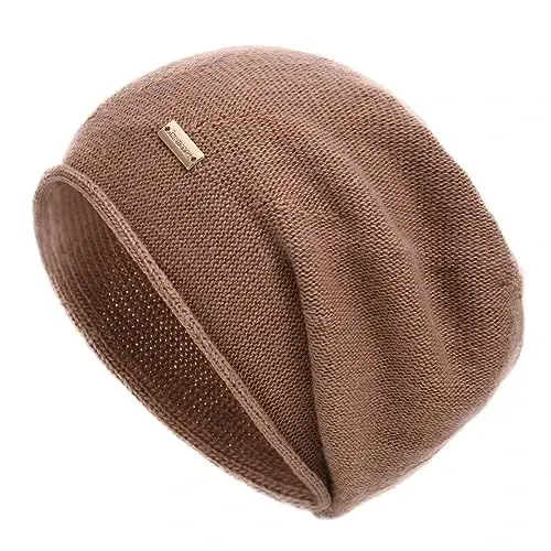 jaxmonoy Slouchy Knit Beanie Hat for Women Winter Soft Warm Ladies Laightweight Slouch Knitted Skull Beanies Cap - 1