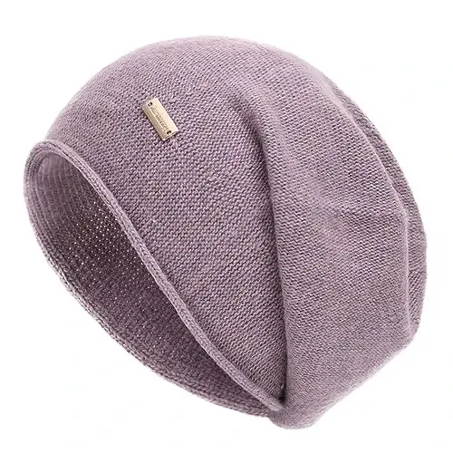 jaxmonoy Slouchy Knit Beanie Hat for Women Winter Soft Warm Ladies Laightweight Slouch Knitted Skull Beanies Cap - 1