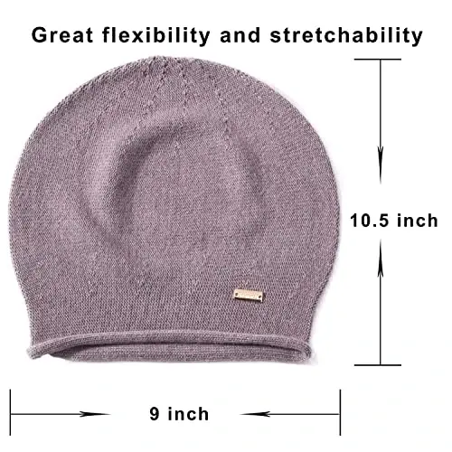 jaxmonoy Slouchy Knit Beanie Hat for Women Winter Soft Warm Ladies Laightweight Slouch Knitted Skull Beanies Cap - 4