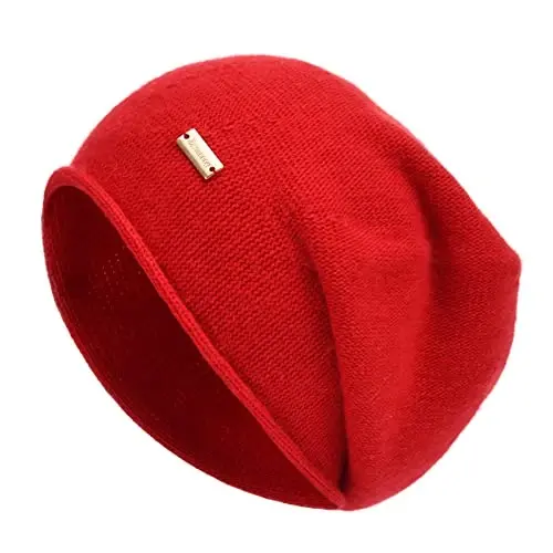 jaxmonoy Slouchy Knit Beanie Hat for Women Winter Soft Warm Ladies Laightweight Slouch Knitted Skull Beanies Cap - 1