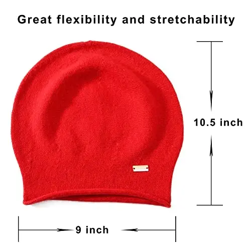 jaxmonoy Slouchy Knit Beanie Hat for Women Winter Soft Warm Ladies Laightweight Slouch Knitted Skull Beanies Cap - 3