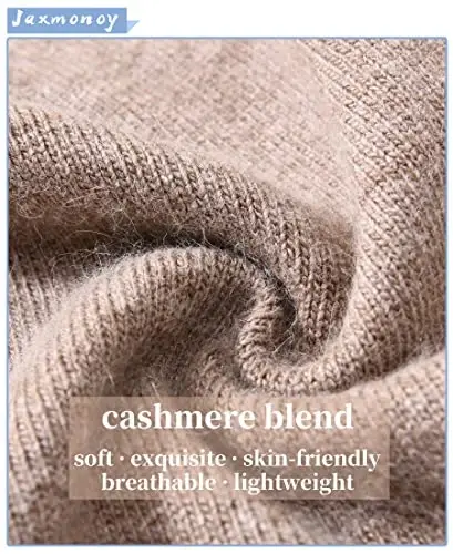 jaxmonoy Slouchy Knit Beanies Winter Hats for Women Men Soft Warm Reversible Slouch Cuffed Skull Knitted Beanie Cap - 2