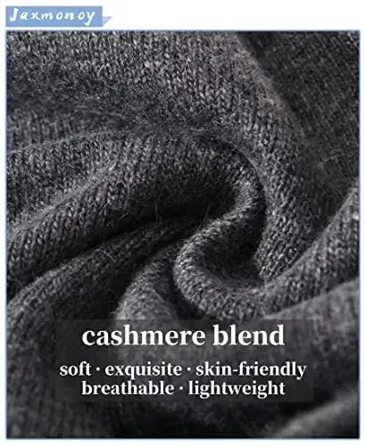 jaxmonoy Slouchy Knit Beanies Winter Hats for Women Men Soft Warm Reversible Slouch Cuffed Skull Knitted Beanie Cap - JAXMONOY (1)