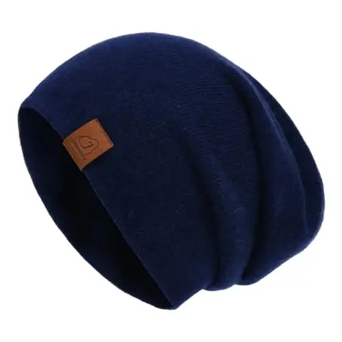 jaxmonoy Slouchy Knit Beanies Winter Hats for Women Men Soft Warm Reversible Slouch Cuffed Skull Knitted Beanie Cap - 1