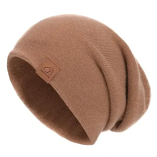 jaxmonoy Slouchy Knit Beanies Winter Hats for Women Men Soft Warm Reversible Slouch Cuffed Skull Knitted Beanie Cap - 1