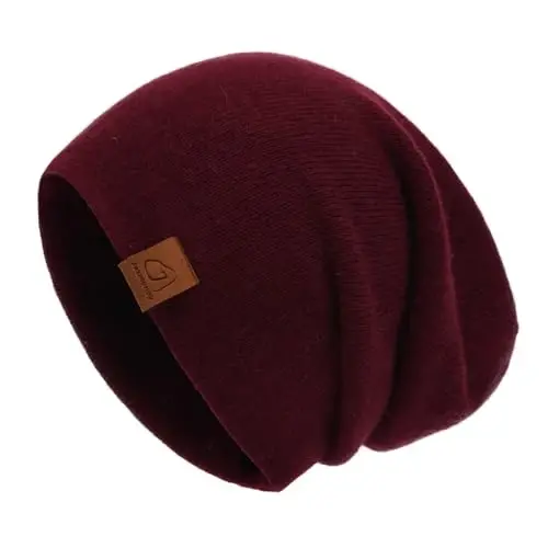 jaxmonoy Slouchy Knit Beanies Winter Hats for Women Men Soft Warm Reversible Slouch Cuffed Skull Knitted Beanie Cap - 1