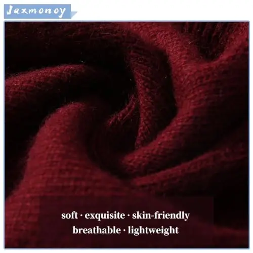 jaxmonoy Slouchy Knit Beanies Winter Hats for Women Men Soft Warm Reversible Slouch Cuffed Skull Knitted Beanie Cap - 2