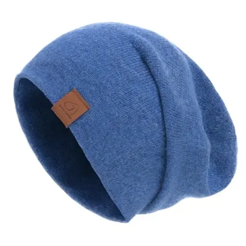 jaxmonoy Slouchy Knit Beanies Winter Hats for Women Men Soft Warm Reversible Slouch Cuffed Skull Knitted Beanie Cap - 1