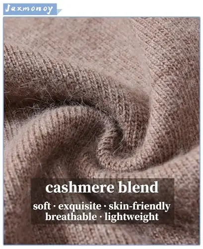 jaxmonoy Wool Knit Beanies Winter Hats for Women and Men Soft CasModazoneere Warm Double Layer Ladies Skull Beanie caps - Brown - 2