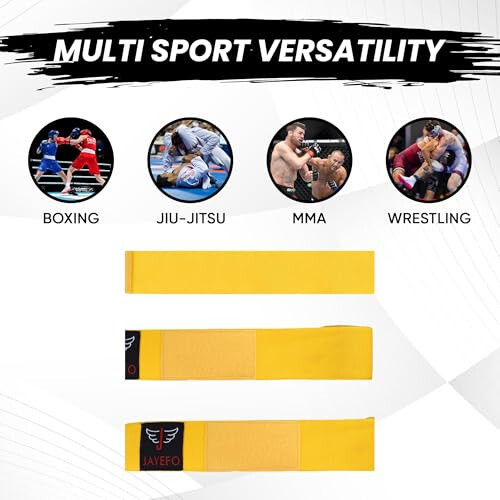 Jayefo Sport Qo'l Bandajlari 180 Dyuym Ichki Boks Qo'lqoplari Jang San'ati Bandajlari Erkaklar va Ayollar uchun Boks MMA Kikboks Muay Tay - JUF - 5