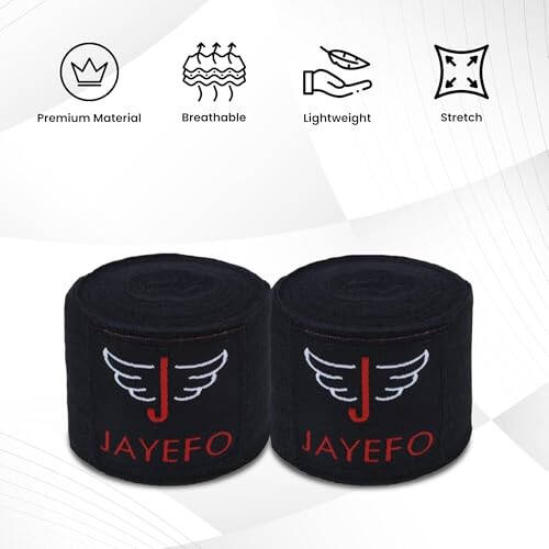 Jayefo Sports Hand Wraps 180 Inches Inner Boxing Gloves Martial Arts Wraps for Men & Women Boxing MMA Kickboxing Muay Thai - Pair - 4