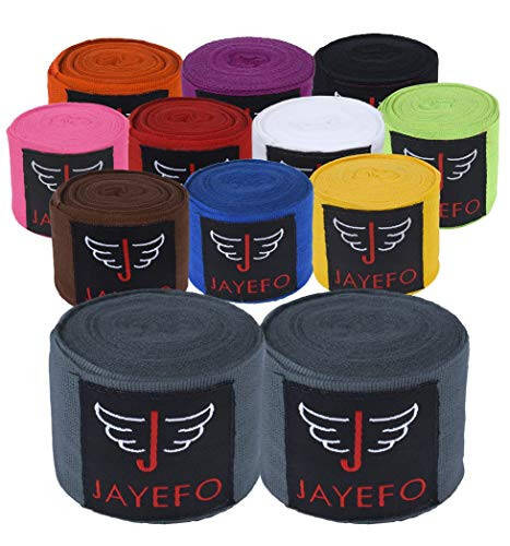 Jayefo Sports Hand Wraps 180 Inches Inner Boxing Gloves Martial Arts Wraps for Men & Women Boxing MMA Kickboxing Muay Thai - PAIR - 7