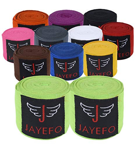 Jayefo Sports Hand Wraps 180 Inches Inner Boxing Gloves Martial Arts Wraps for Men & Women Boxing MMA Kickboxing Muay Thai - Pair - 7