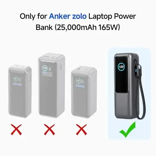 JAYOBGO Anker Zolo Power Bank 25,000mAh, 165W uchun g'ilof, chang qopqog'i bilan Anker Laptop Power Bank uchun saqlash sumkasi, to'liq himoya (faqat g'ilof) - JAYOBGO (1)