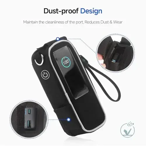 JAYOBGO Anker Zolo Power Bank 25,000mAh, 165W uchun g'ilof, chang qopqog'i bilan Anker Laptop Power Bank uchun saqlash sumkasi, to'liq himoya (faqat g'ilof) - 3