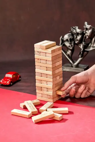 Jazoli Jenga Muvozanat O'yini Jazoli Minor Katta Katta 54 dona - 4