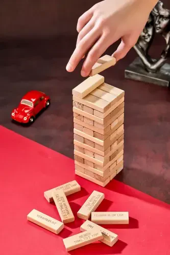 Jazoli Jenga Muvozanat O'yini Jazoli Minor Katta Katta 54 dona - 5