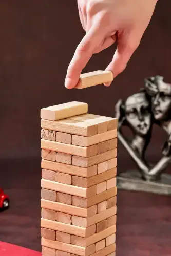 Jazoli Jenga Muvozanat O'yini Jazoli Minor Katta Katta 54 dona - 6