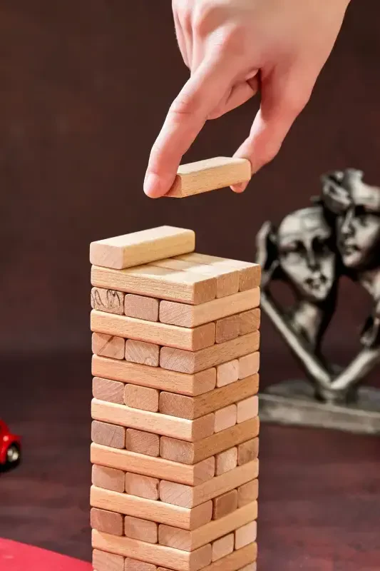 Jazoli Jenga Muvozanat O'yini Jazoli Minor Katta Katta 54 dona - 6