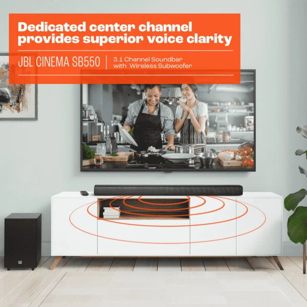 JBL CINEMA SB550 - 3.1 Kanal Soundbar simsiz Subwoofer bilan - 2