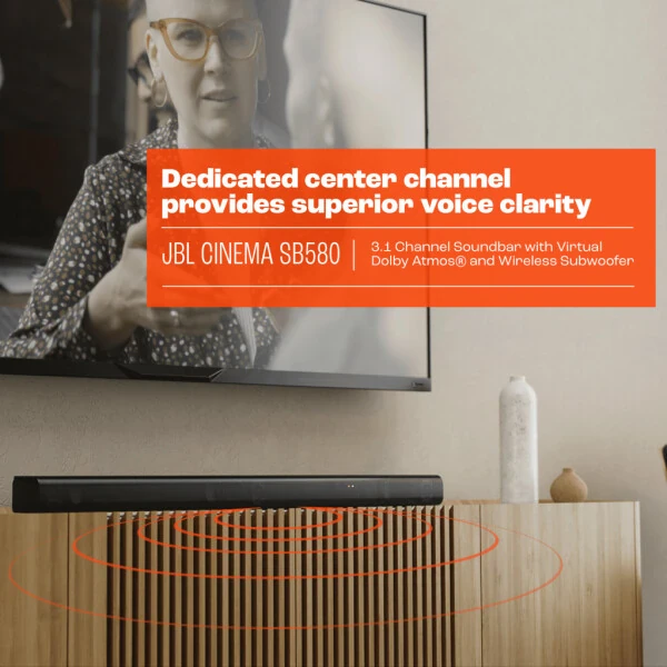 JBL CINEMA SB580 - 3.1 Channel Soundbar with Virtual Dolby Atmos® and Wireless Subwoofer - 5