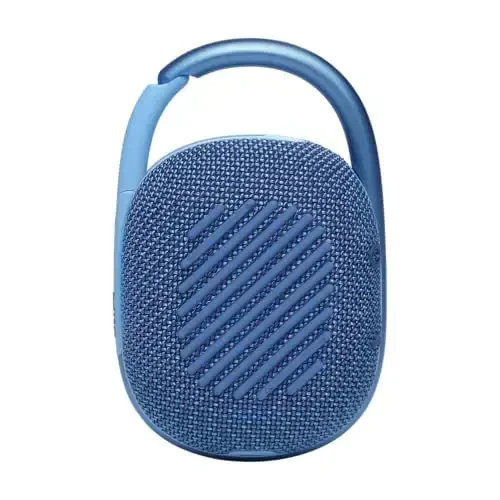 JBL Clip 4 Eco - Ultra-Portable Waterproof and Dustproof Bluetooth Speaker, big audio & punchy bass, made with 90% post-consumer recycled plastic, Integrated carabiner, Up to 10 Hours of Play (Blue) - 2
