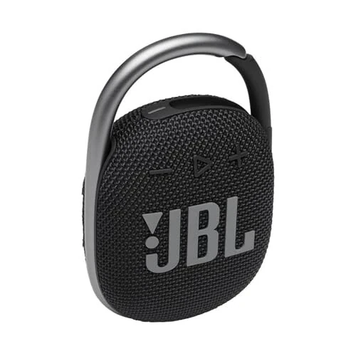 JBL Clip 4 - Portable Mini Bluetooth Speaker, big audio and punchy bass, integrated carabiner, IP67 waterproof and dustproof, 10 hours of playtime, speaker for home, outdoor and travel (Black) 
