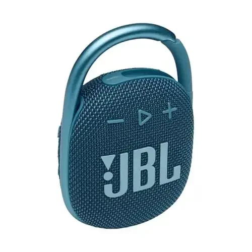 JBL Clip 4 - Portable Mini Bluetooth Speaker, big audio and punchy bass, integrated carabiner, IP67 waterproof and dustproof, 10 hours of playtime, speaker for home, outdoor and travel (Blue) 