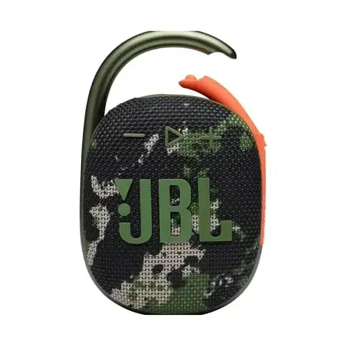 JBL Clip 4 - Portable Mini Bluetooth Speaker, big audio and punchy bass, integrated carabiner, IP67 waterproof and dustproof, 10 hours of playtime, speaker for home, outdoor and travel (Squad) - 1