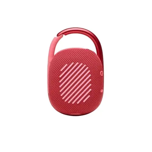 JBL Clip 4 - Portativ mini Bluetooth dinamik, katta audio va kuchli bas, integratsiyalashgan karabin, IP67 suv va changga chidamli, 10 soatlik o'yin vaqti, uy, ochiq havoda va sayohat uchun dinamik (Qizil) - JBL (1)