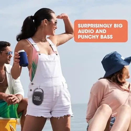 JBL Clip 4 - Portativ mini Bluetooth dinamik, katta audio va kuchli bas, integratsiyalashgan karabin, IP67 suv va changga chidamli, 10 soatlik o'yin vaqti, uy, ochiq havoda va sayohat uchun dinamik (Qizil) - 4