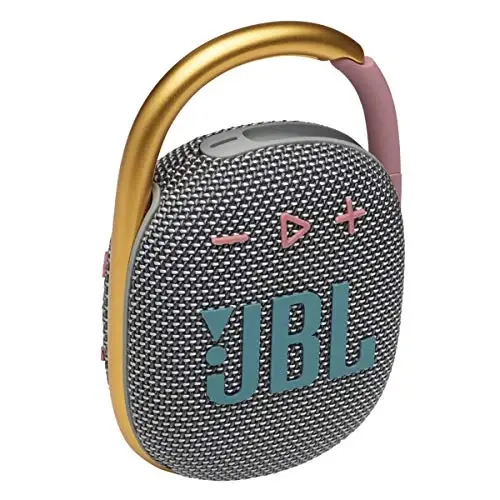 JBL Clip 4 - портативная мини-колонка Bluetooth, большой звук и энергичные басы, встроенный карабин, водо- и пыленепроницаемость IP67, 10 часов воспроизведения, колонка для дома, улицы и путешествий (серая) - 3