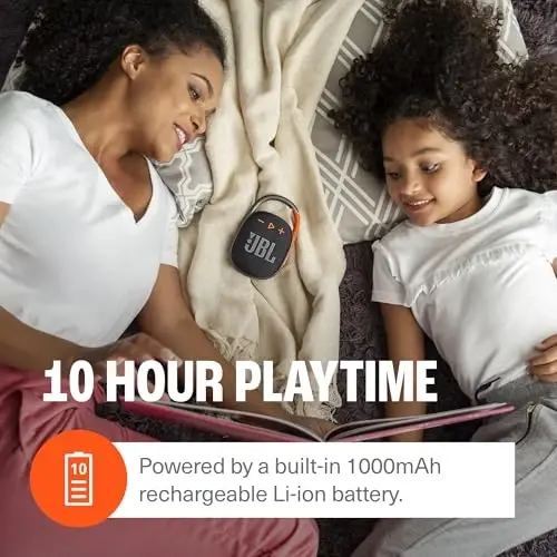 JBL Clip 4 - портативная мини-колонка Bluetooth, большой звук и напористые басы, встроенный карабин, водо- и пыленепроницаемость IP67, 10 часов воспроизведения, колонка для дома, улицы и путешествий (Squad) - 4
