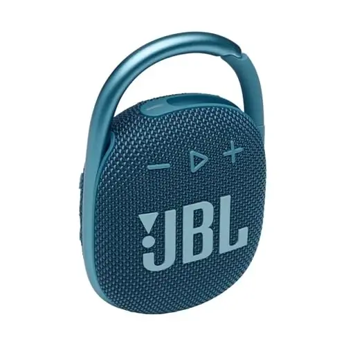 JBL Clip 4 - Портативная мини-колонка Bluetooth, мощный звук и напористые басы, встроенный карабин, водо- и пыленепроницаемость IP67, 10 часов воспроизведения, колонка для дома, улицы и путешествий (синий) - JBL