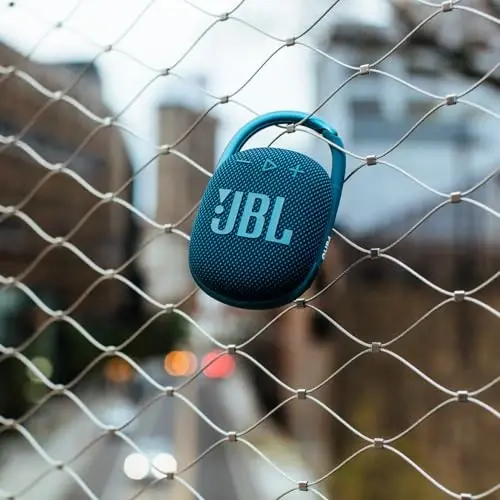 JBL Clip 4 - Portable Mini Bluetooth Speaker, big audio and punchy bass, integrated carabiner, IP67 waterproof and dustproof, 10 hours of playtime, speaker for home, outdoor and travel (Blue) - 2