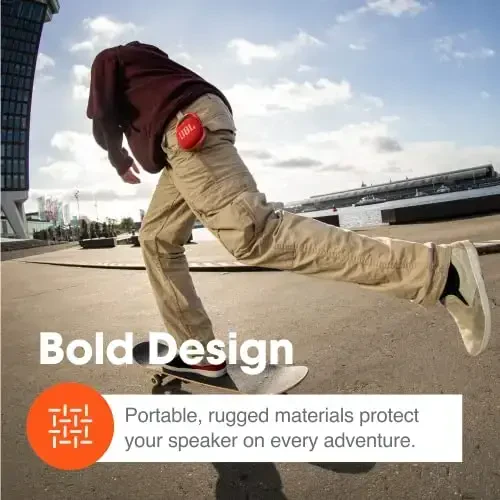 JBL Clip 4, Yellow - Portable Bluetooth 5.1 Speaker - Up to 10 Hours of Play - Waterproof & Dust Resistant - Includes Noise & Echo-Canceling Speakerphone - 6