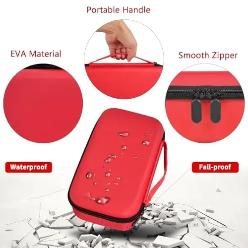 Againmore Wireless Microphone Case Compatible with JBL Wireless Two Microphone System, Handheld Dual Mic Travel Bag for Singing or Karaoke for Receivers, Adapters, AA Batteries - 4