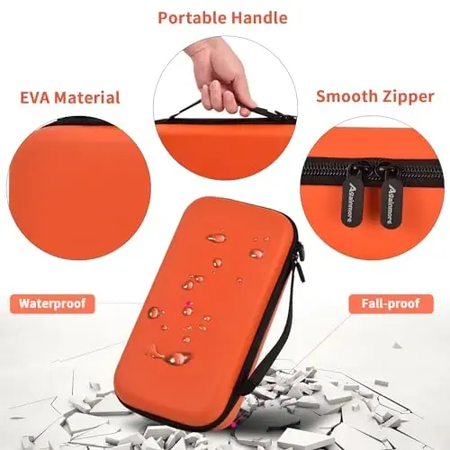 Wireless Microphone Case Compatible with JBL Wireless Two Microphone System, Handheld Dual Mic Travel Bag for Singing or Karaoke for Receivers, Adapters, AA Batteries - 3