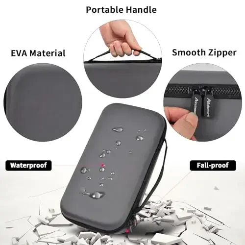 Wireless Microphone Case Compatible with JBL Wireless Two Microphone System, Handheld Dual Mic Travel Bag for Singing or Karaoke for Receivers, Adapters, AA Batteries - 3