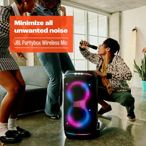 JBL PartyBox Wireless Mic - 2X Digital Wireless Microphones, Rechargeable Battery (20hrs - 700mAh), Clear Voice, Crisp Sound, Stable 2.4GHz Connection, Compatible with All PartyBox Speakers (Black) - 6