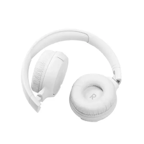JBL Tune 510BT - Bluetooth headphones with up to 40 hours battery, microphone for call, foldable and comfortable, Android and iOs compatible (White) - 4