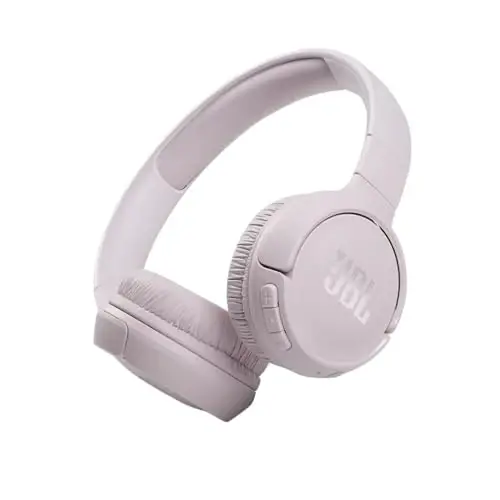 JBL Tune 510BT - 40 soatgacha batareya quvvatiga ega Bluetooth naushniklar, qo'ng'iroq uchun mikrofon, buklanadigan va qulay, Android va iOS mos (Rose) 