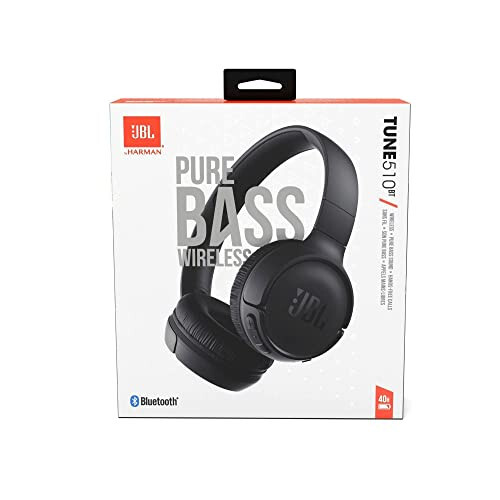 JBL Tune 510BT: Беспроводные накладные наушники с чистым басом - черный 