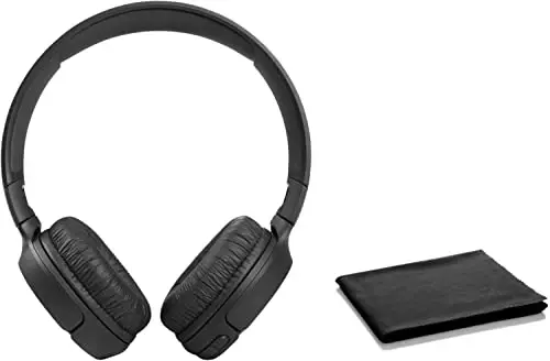 JBL Tune 510BT: Purebass Sound bilan simsiz Bluetooth quloqchinlar - Tozalash matosi bilan (Rose, Standard), JBLT510BT-Black-Cloth - 2