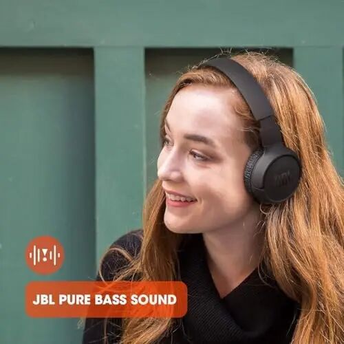 JBL Tune 510BT Wireless On-Ear Headphones Pure Bass Sound, Bluetooth 5.0, 40H Battery, Multi-Point Connectivity, Hands-Free Calls, Lightweight & Foldable Design, Includes Cleaning Cloth - JBL (1)