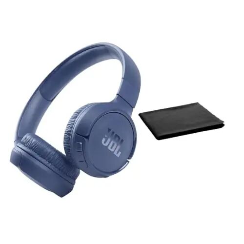 JBL Tune 510BT Wireless On-Ear Headphones Pure Bass Sound, Bluetooth 5.0, 40H Battery, Multi-Point Connectivity, Hands-Free Calls, Lightweight & Foldable Design, Includes Cleaning Cloth - JBL