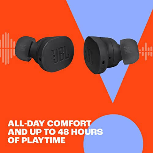 JBL Tune Buds - True wireless Noise Cancelling earbuds, JBL Pure Bass Sound, Bluetooth 5.3, 4-Mic technology for Crisp, Clear Calls, Up to 48 hours of battery life, Water and dust resistant (Black) - 3