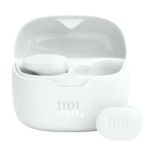 JBL Tune Buds - Haqiqi simsiz shovqinni bekor qilish quloqchinlari, JBL Pure Bass Sound, Bluetooth 5.3, aniq va ravshan qo'ng'iroqlar uchun 4 mikrofonli texnologiya, 48 soatgacha batareya quvvati, suv va changdan himoyalangan (oq) - JBL