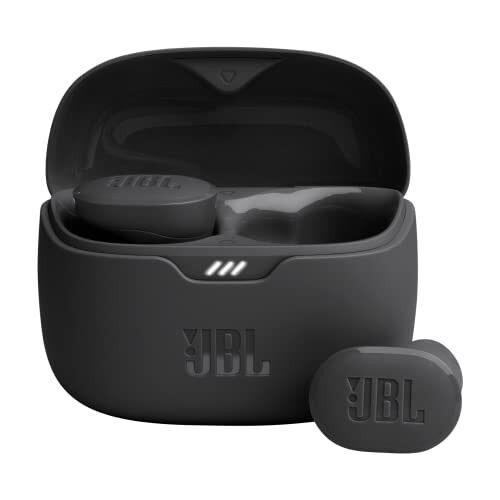 JBL Tune Buds - Haqiqi simsiz shovqinni bekor qiluvchi quloqchinlar, JBL Pure Bass Sound, Bluetooth 5.3, aniq va ravshan qo'ng'iroqlar uchun 4 mikrofonli texnologiya, 48 soatgacha batareya muddati, suv va changdan himoyalangan (Qora) - JBL